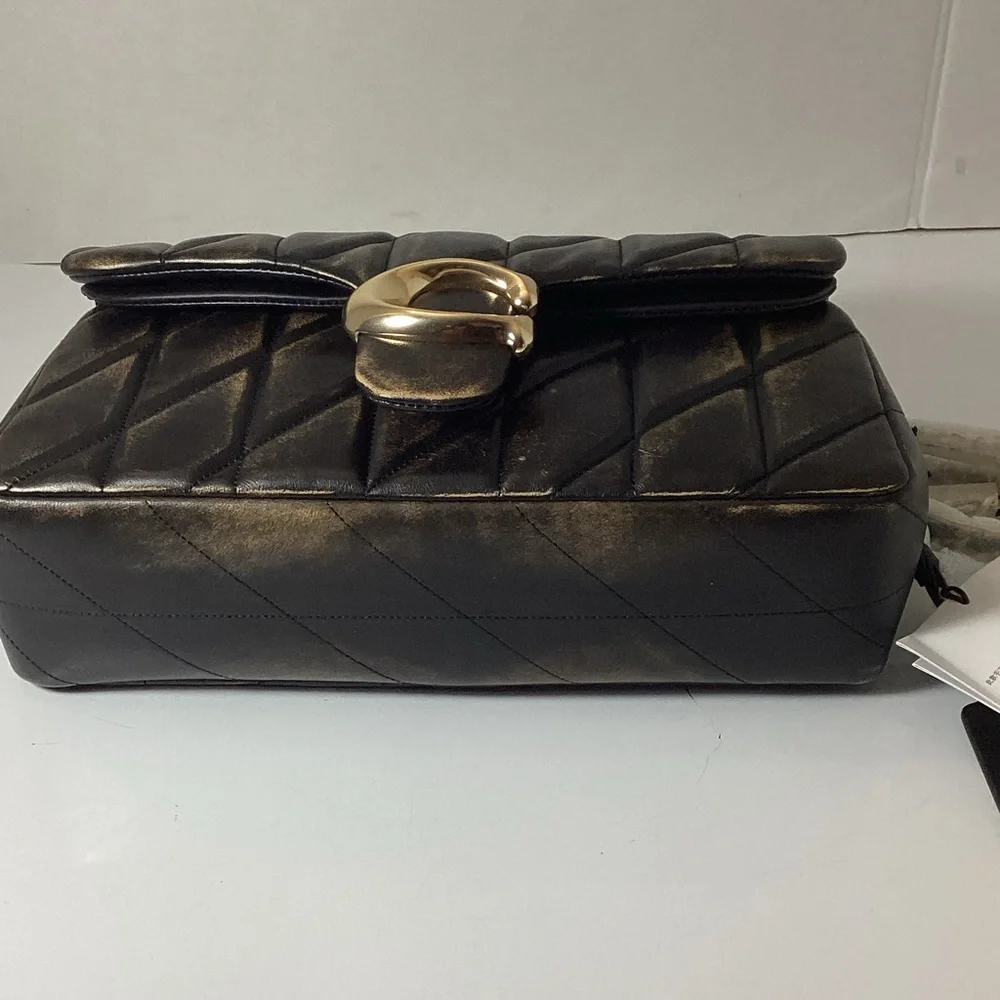 Coach Quilted Tabby 26 shoulder bag in black Nappa leather. - Picture 11 of 13